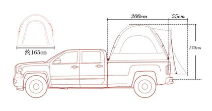 Hot Selling Multi-function New Car Tent Field Camping Pickup Truck Tent Fishing Tent Outdoor Car Tent