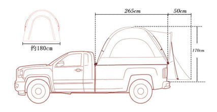 Hot Selling Multi-function New Car Tent Field Camping Pickup Truck Tent Fishing Tent Outdoor Car Tent