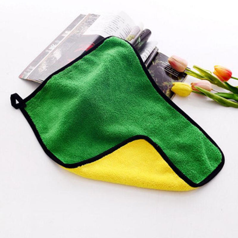 Car Wash Towel Coral Velvet Thickened Double-sided Car Cleaning Towel Multifunctional Household Cleaning Towel