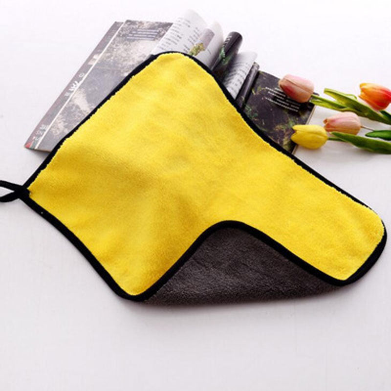 Car Wash Towel Coral Velvet Thickened Double-sided Car Cleaning Towel Multifunctional Household Cleaning Towel