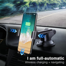 Car Mobile Phone Navigation Bracket Suction Cup Wireless Charging Gravity Bracket Car Center Console Frame