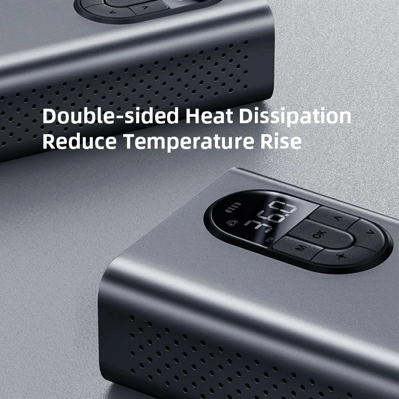 Baseus Portable Inflator Pump Car Air Compressor Smart Digital Tire Pressure Detection Auto Tire Pump For Car Bike Motorcycle - Inflatable Pump