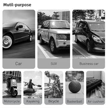 Baseus Portable Inflator Pump Car Air Compressor Smart Digital Tire Pressure Detection Auto Tire Pump For Car Bike Motorcycle - Inflatable Pump