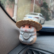 Car accessories eating hamster car ornaments