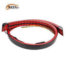 OKEEN's New Carbon Fiber Taillights Car Modification Universal Through Taillights LED Streamer Steering High Brake Lights