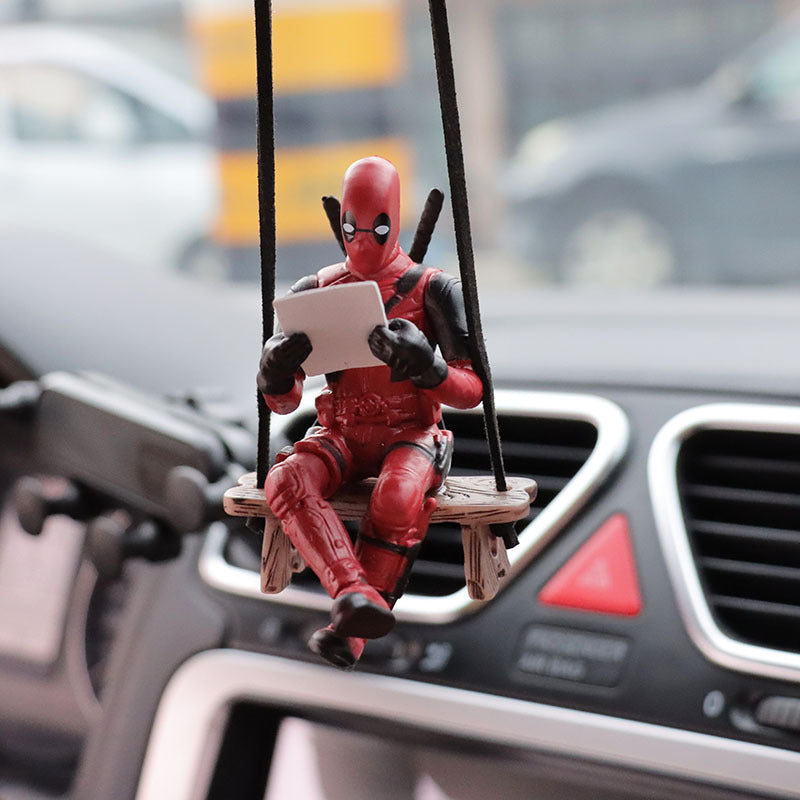 Cartoon Deadpool Car Rearview Mirror Car Pendant Reading Little Cheap Car Supplies Car Pendant Interior