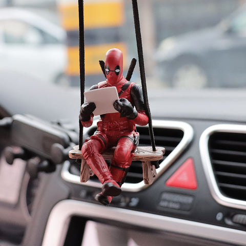Cartoon Deadpool Car Rearview Mirror Car Pendant Reading Little Cheap Car Supplies Car Pendant Interior