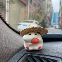 Car accessories eating hamster car ornaments