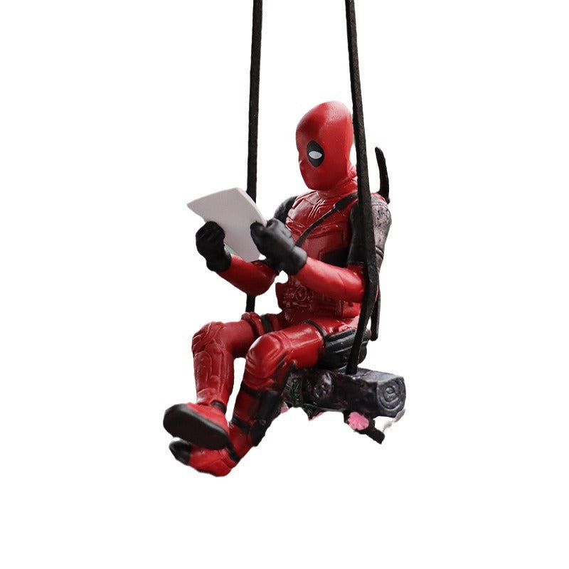 Cartoon Deadpool Car Rearview Mirror Car Pendant Reading Little Cheap Car Supplies Car Pendant Interior