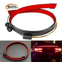 OKEEN's New Carbon Fiber Taillights Car Modification Universal Through Taillights LED Streamer Steering High Brake Lights