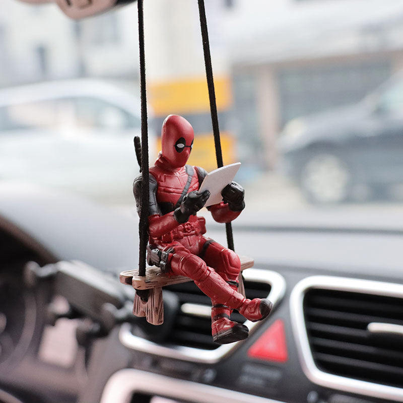 Cartoon Deadpool Car Rearview Mirror Car Pendant Reading Little Cheap Car Supplies Car Pendant Interior