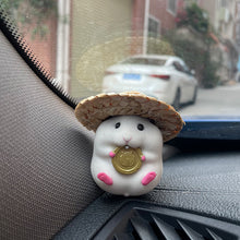 Car accessories eating hamster car ornaments