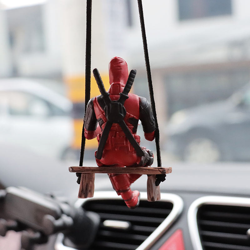 Cartoon Deadpool Car Rearview Mirror Car Pendant Reading Little Cheap Car Supplies Car Pendant Interior