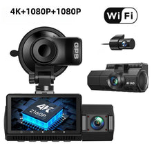 Car Dvr Three-recording WIFI Mobile Phone Interconnection Dashcam Car 4K HD Night Vision Driving Recorder Three-recording