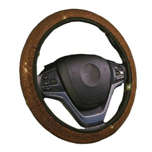 Car Steering Wheel Set With Diamond Elastic Four Seasons Universal Non-slip Rhinestone Amazon Cross-border Car Handle Set In Stock