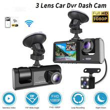 High Definition 1080P2 Inch Dash Cam Three Lenses Same Screen Rearview Image Mobile Wifi Car DVR Motorcycle Equipment Accessorie