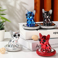 Diamond-encrusted Sunglasses Shaking Head Dog Car Perfume Ornaments With Diamond Bulldog Car Solid Aromatherapy Car Interior Decorations